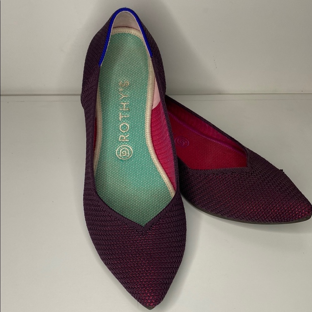 Rothy's Purple Flats Elegant Pointed Toe Design